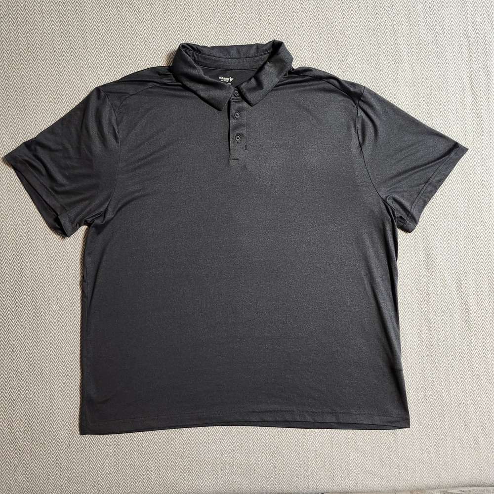 Old Navy Active Cloud 94 Soft Polo Shirt Mens XXL Gray Go-Dry Cool Short Sleeve